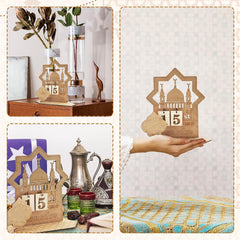 Wooden Ramadan Advent Calendar DIY 30-Day Ramadan Countdown Calendar Islamic Ramadan Mubarak