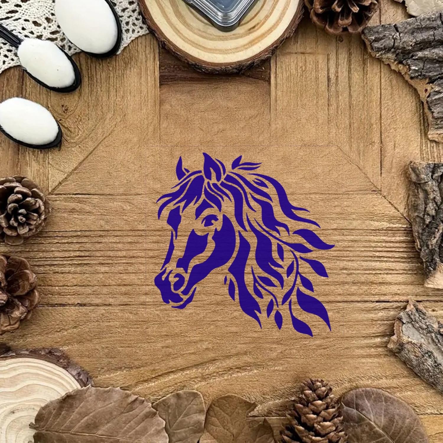 horse stencil for wood and fabric
