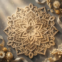 mandala wall decoration ready to hang
