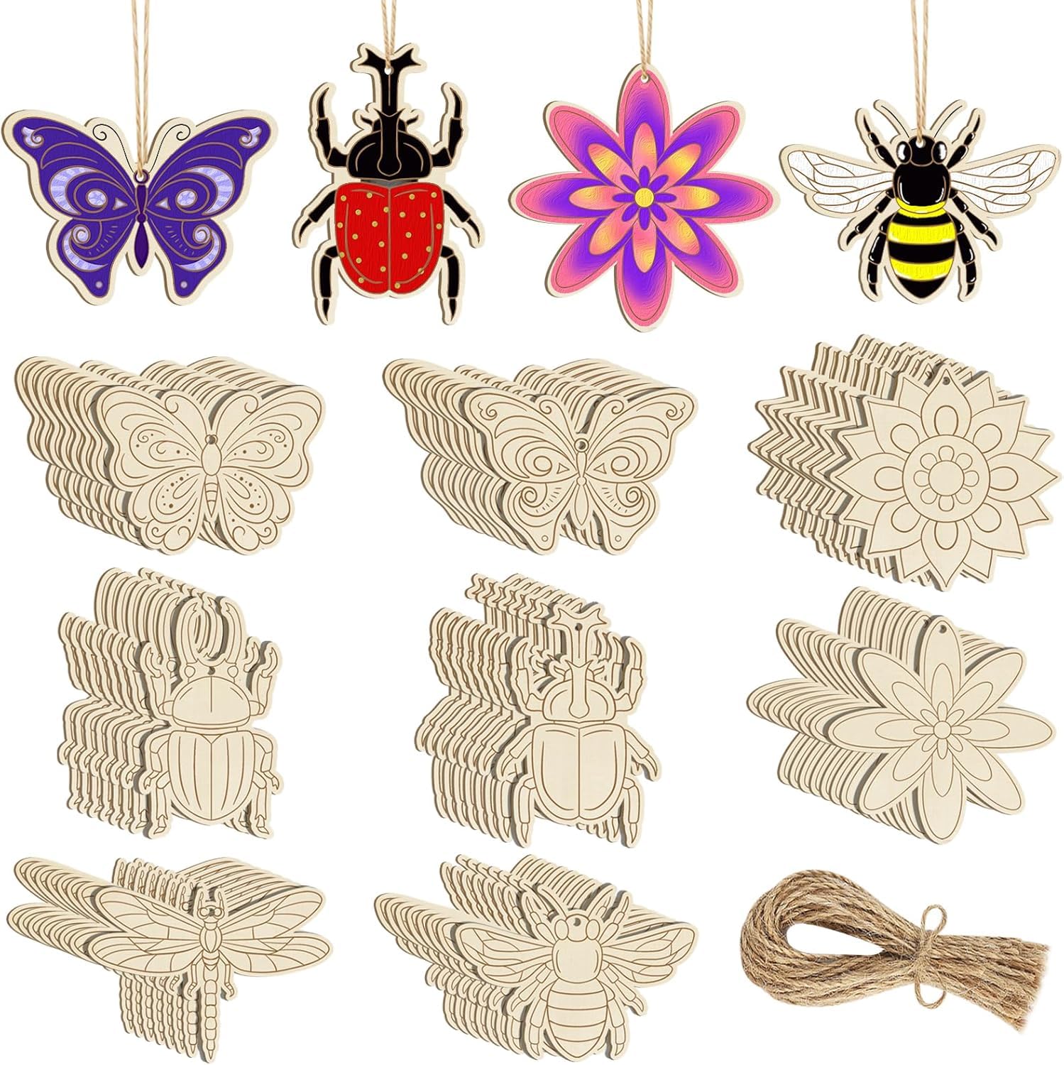 wooden spring ornaments