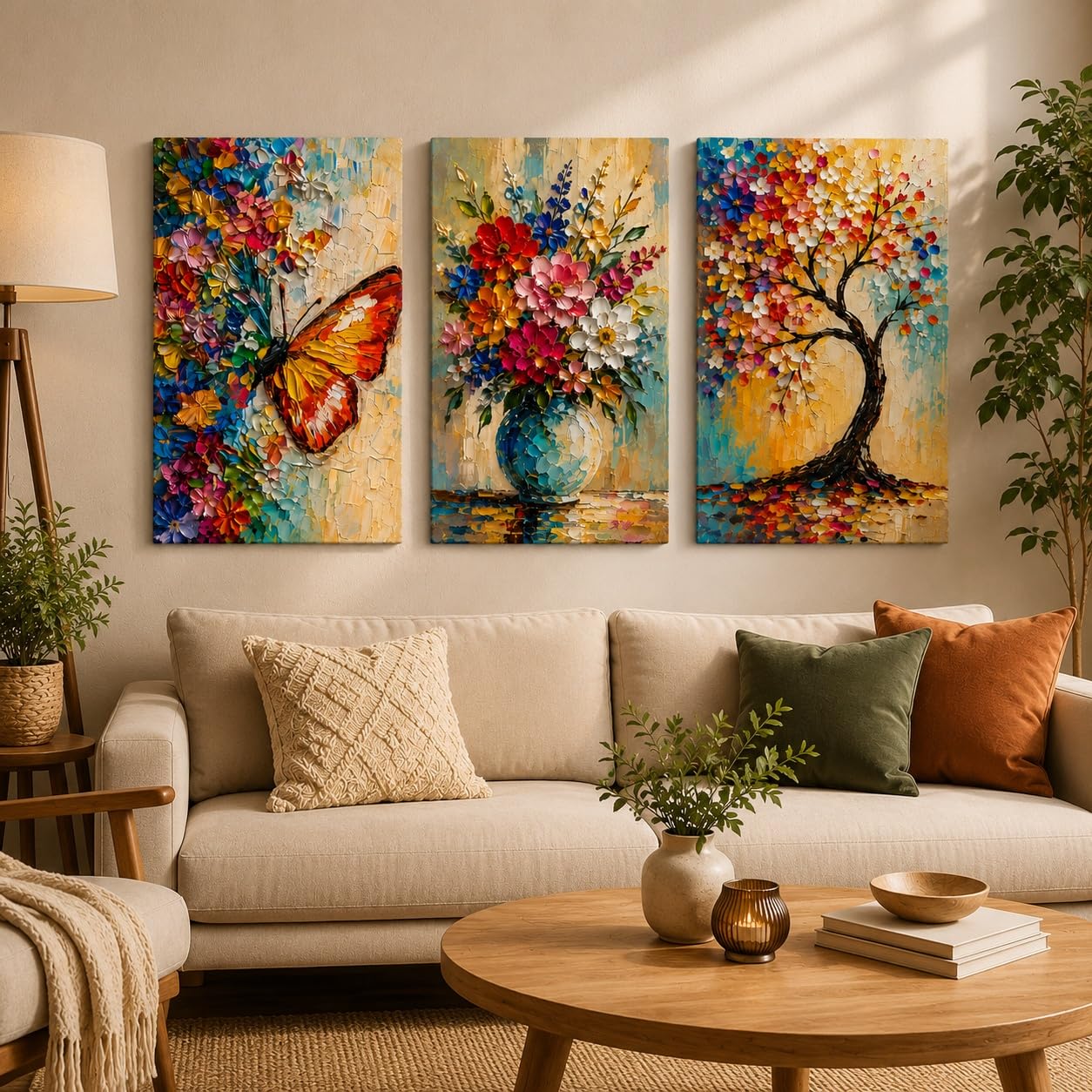 Floral Nature Wall Art for Living Room
