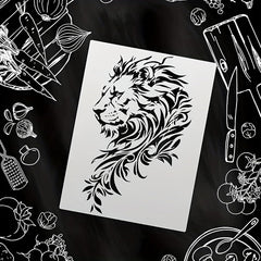 plastic lion stencil for DIY art and craft