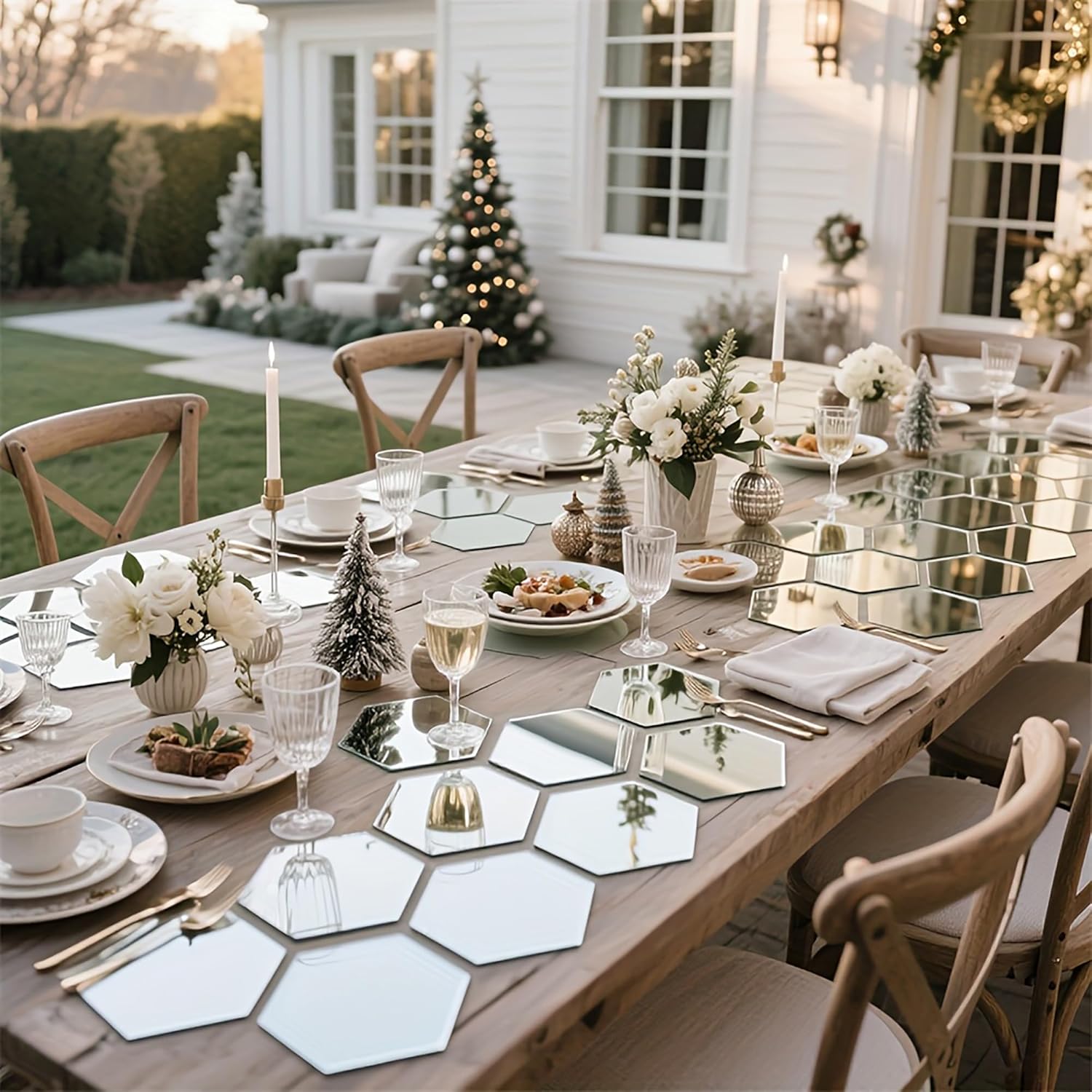 hexagon acrylic adhesive tiles for event and party backdrop