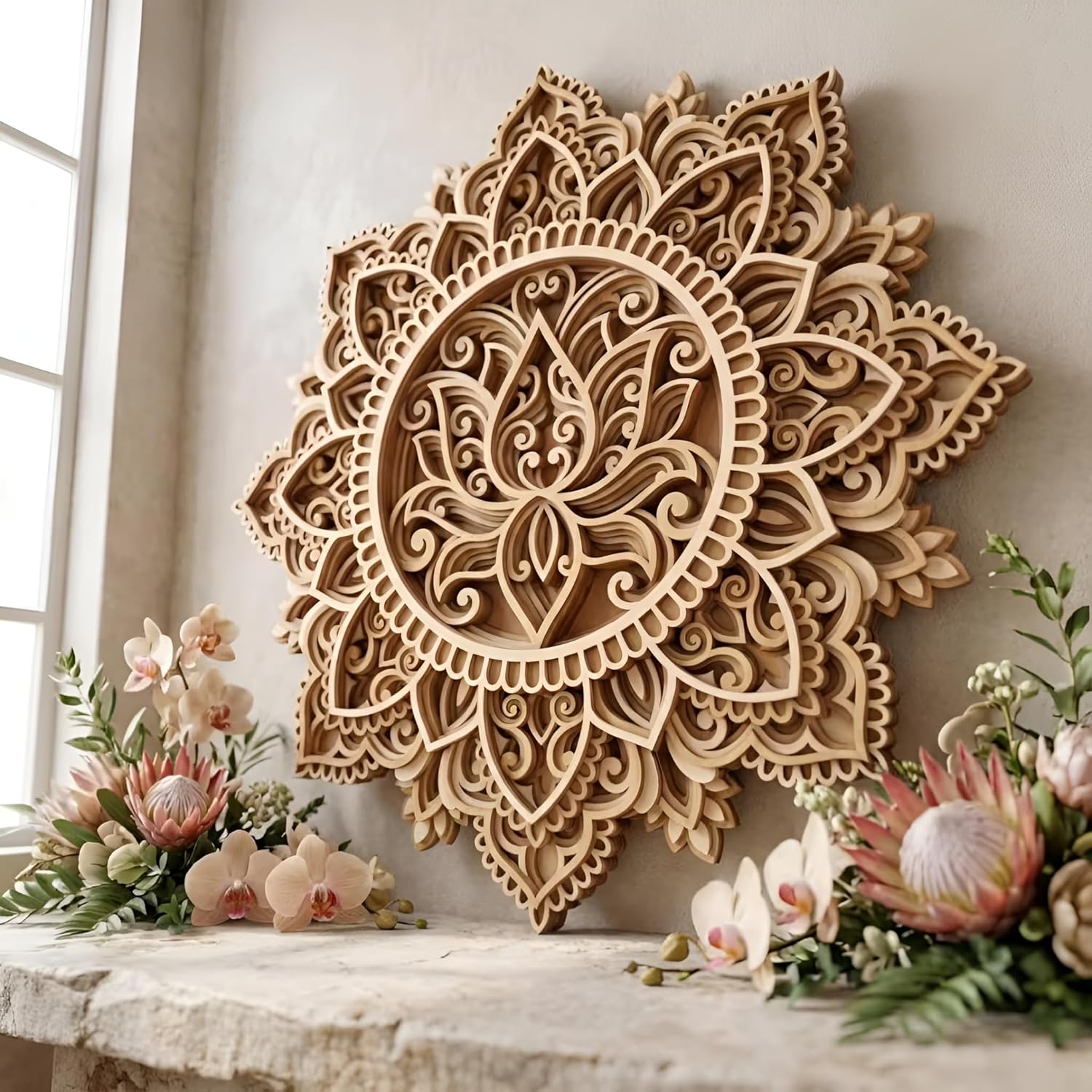 round mandala wall decor for home