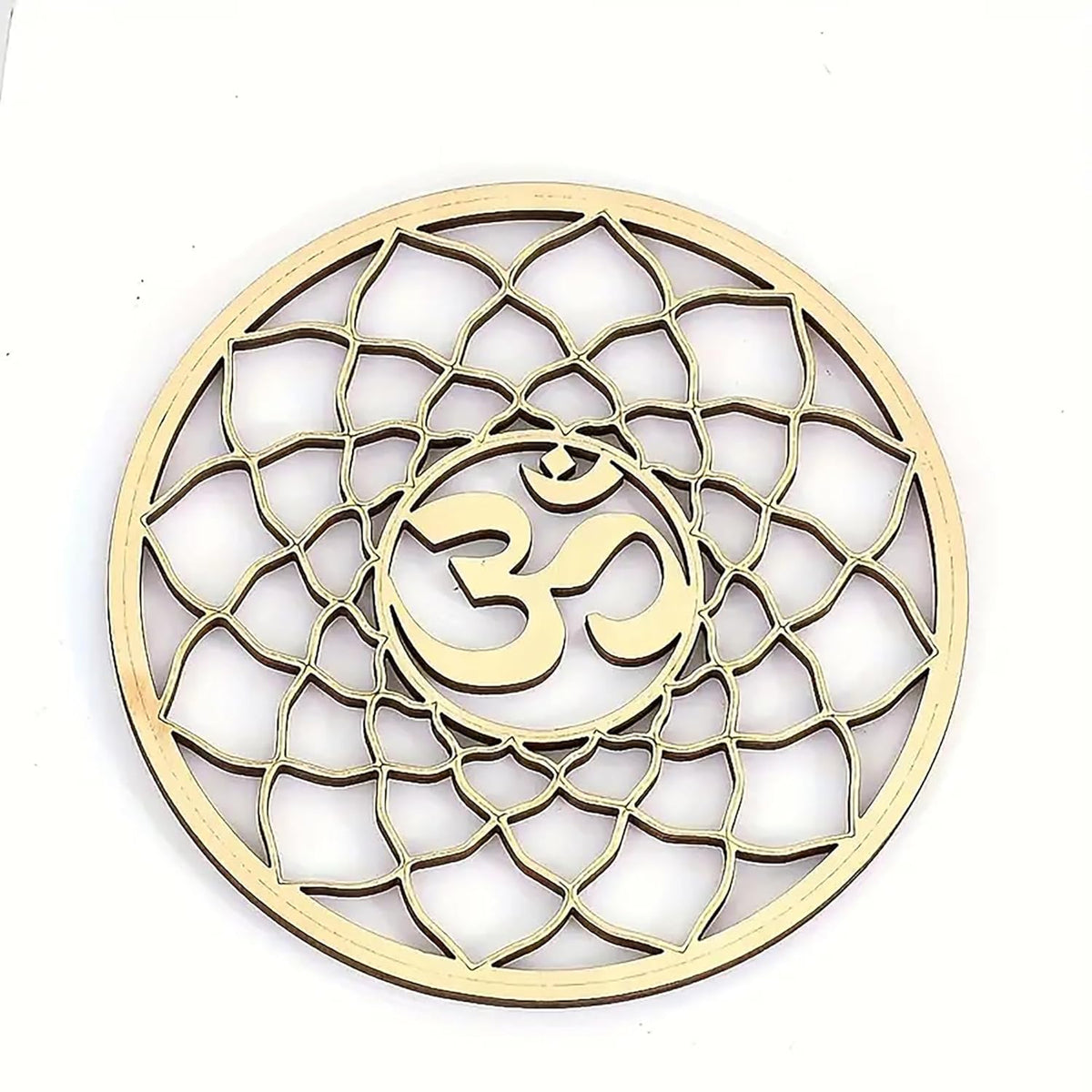 Wooden Om symbol coasters