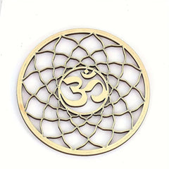 Wooden Om symbol coasters
