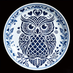 owl heart stencil for wall painting