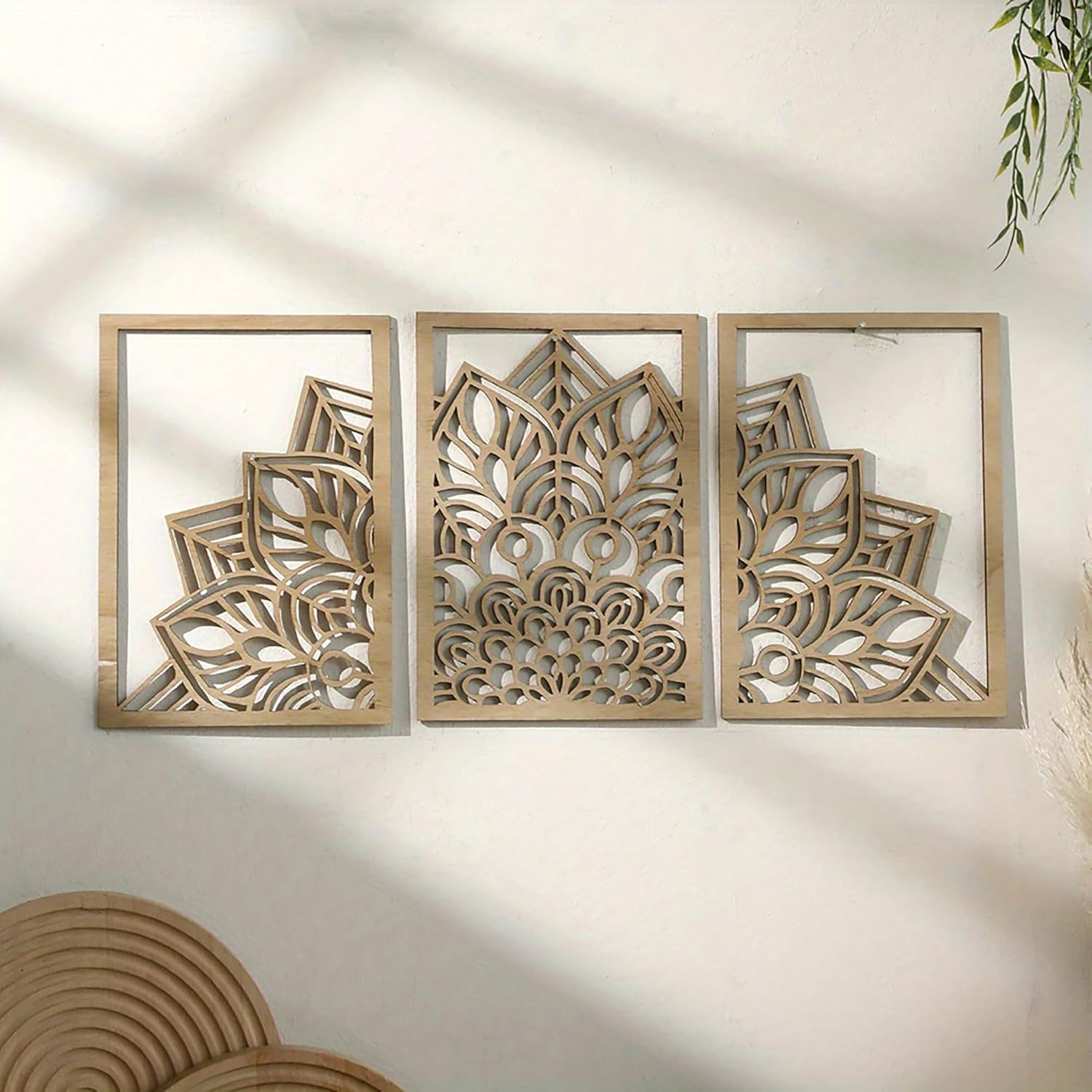 hollow out wooden decor