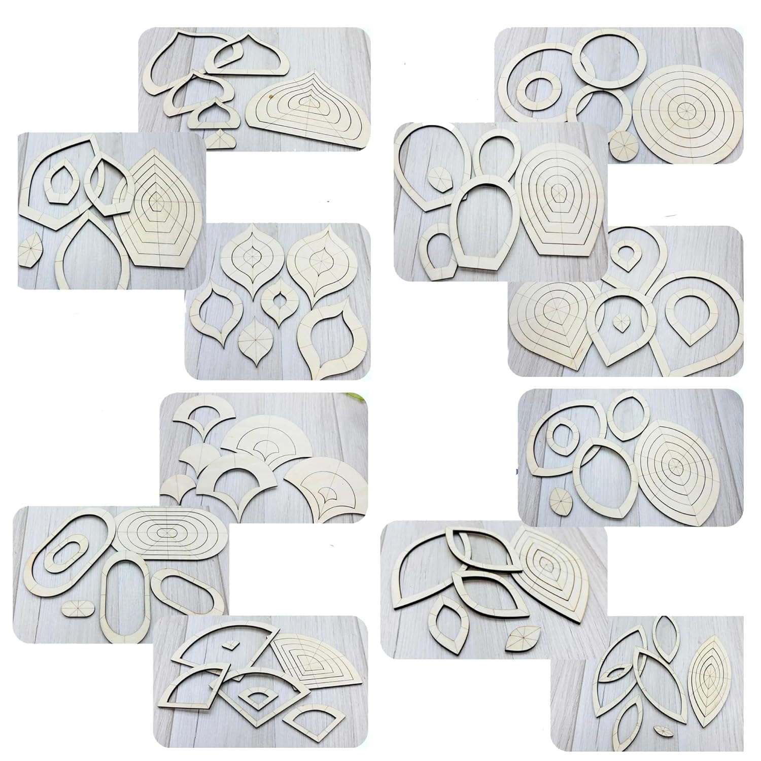 multi-size reusable MDF wood stencils for kids and adults craft work