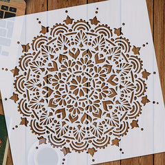 large reusable stencil for mandala painting
