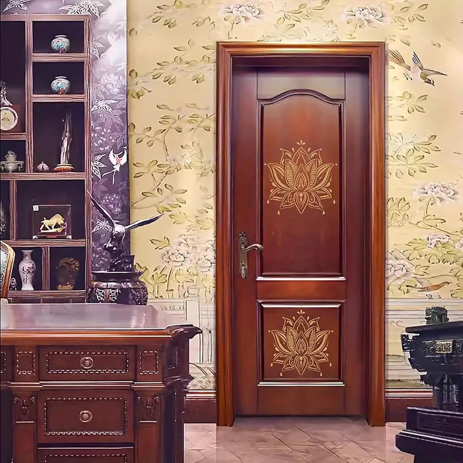 Mandala stencil for fabric and wood