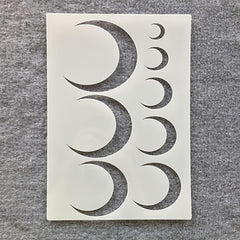 Pack of 6 Reusable Geometric Stencil Set, PET Painting Stencils with Star, Moon, Heart and Circle Patterns for DIY Art, Wall Decor, Wood and Scrapbooking, Cliths