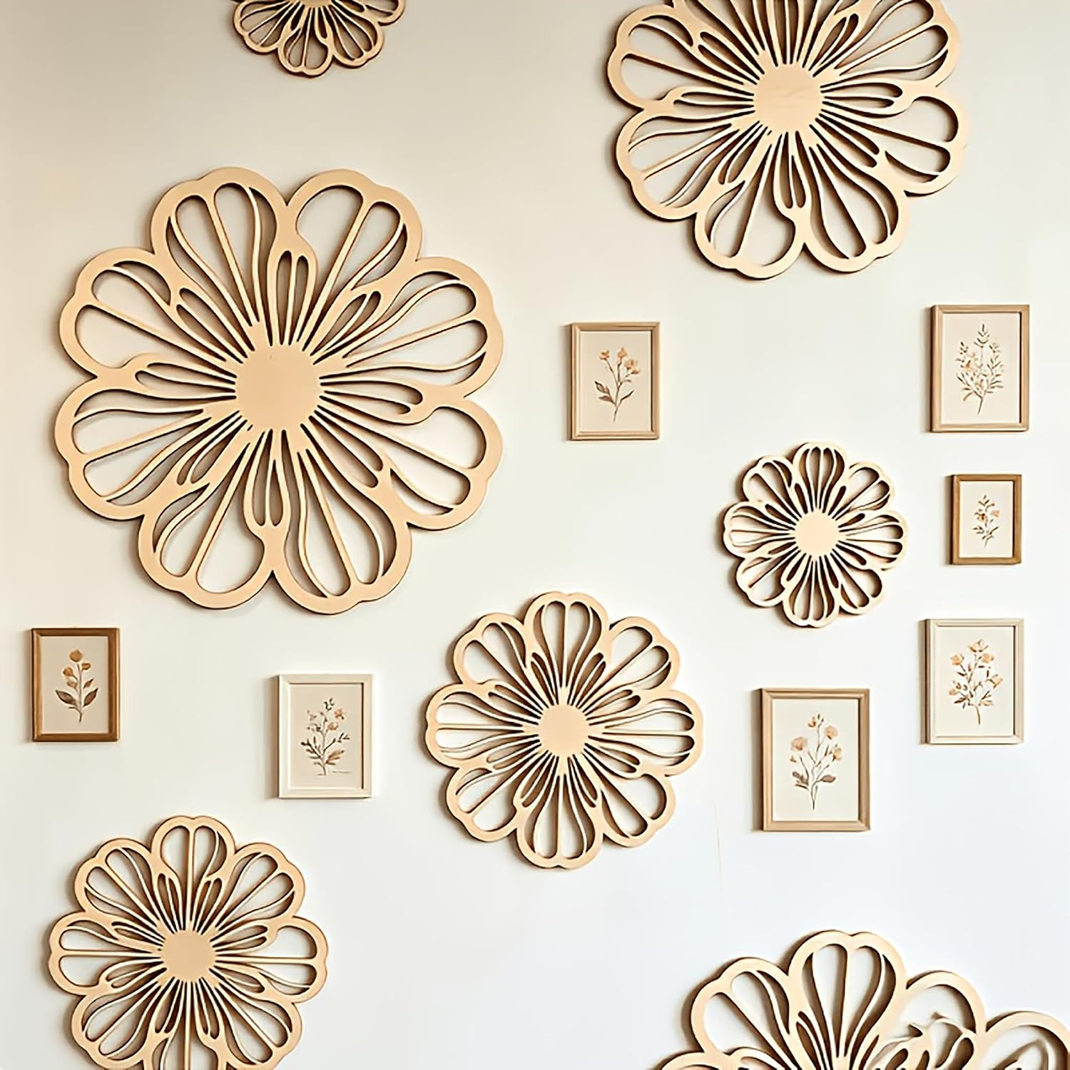 wooden daisy flower cutouts for diy crafts