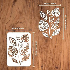 large plant leaf craft stencil
