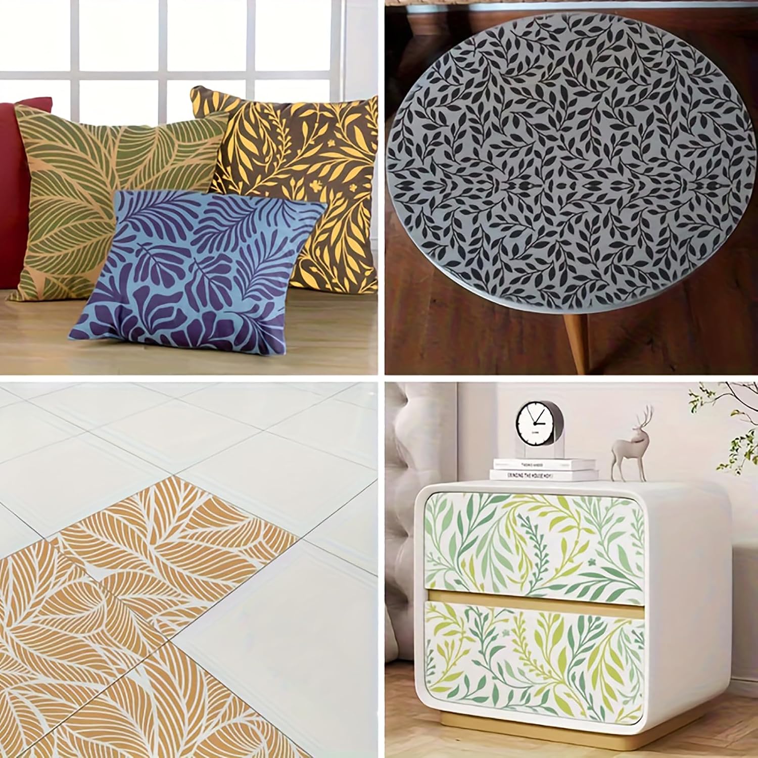 spray painting leaf stencil for wood and canvas crafts