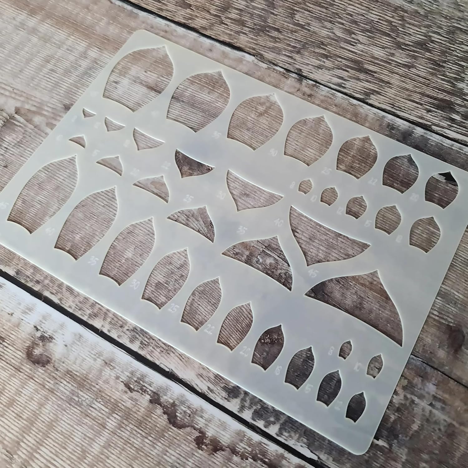 Silicone mold with leaf pattern on a wooden surface