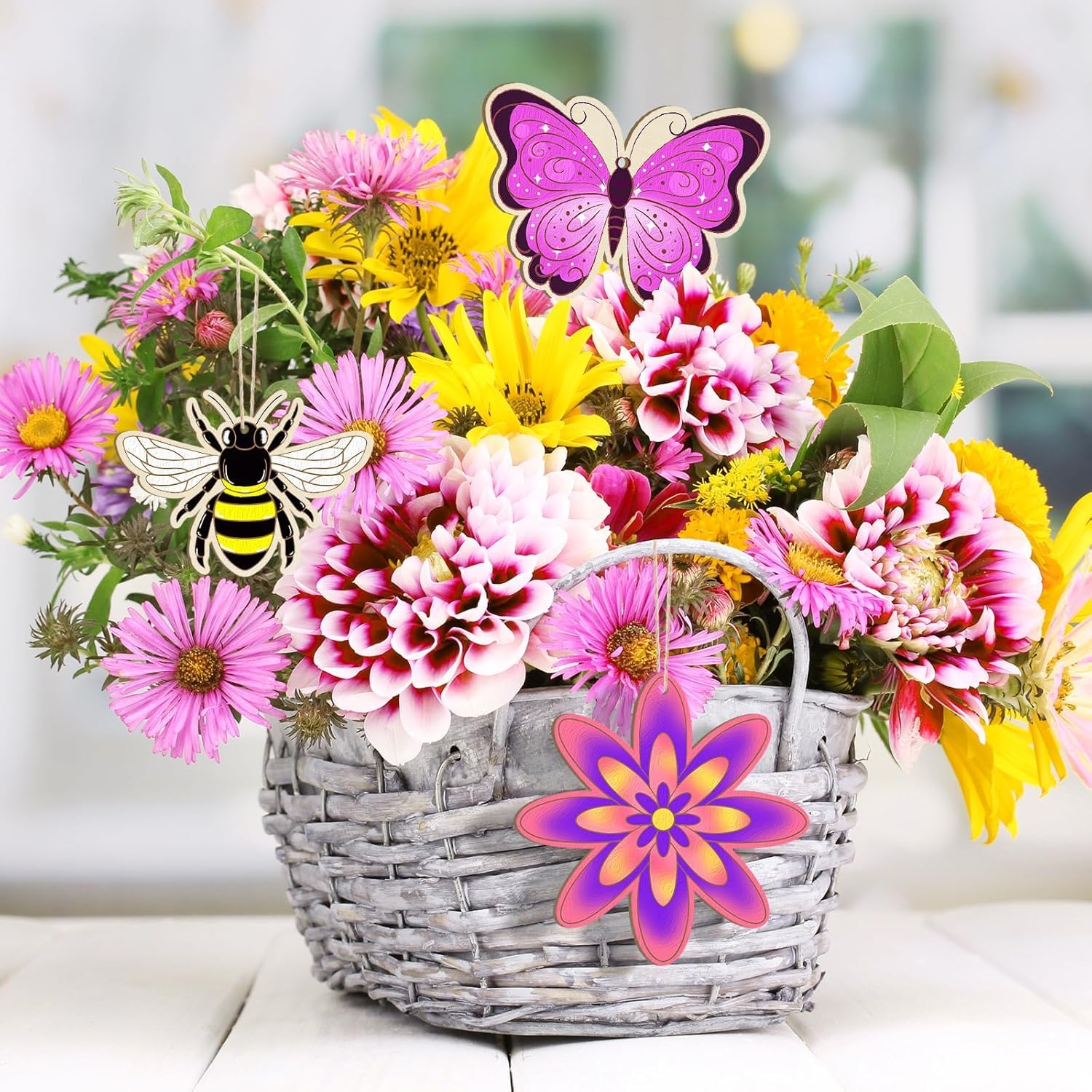 wooden flower craft shapes