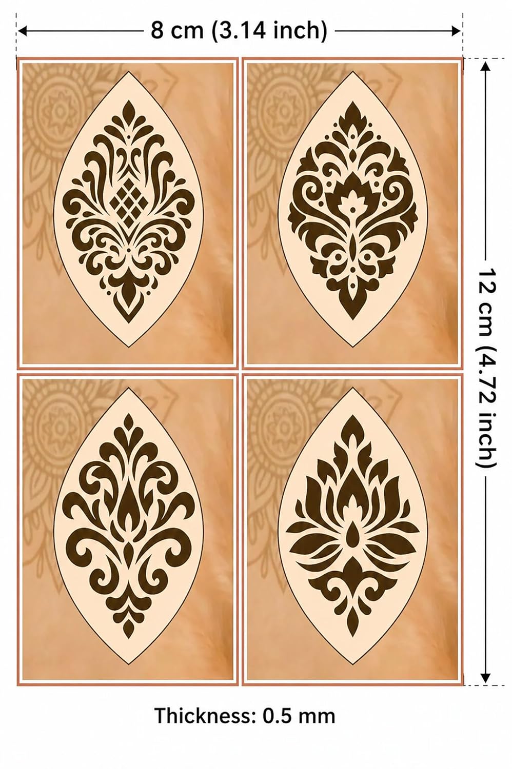 mini stencil set for acrylic painting work

