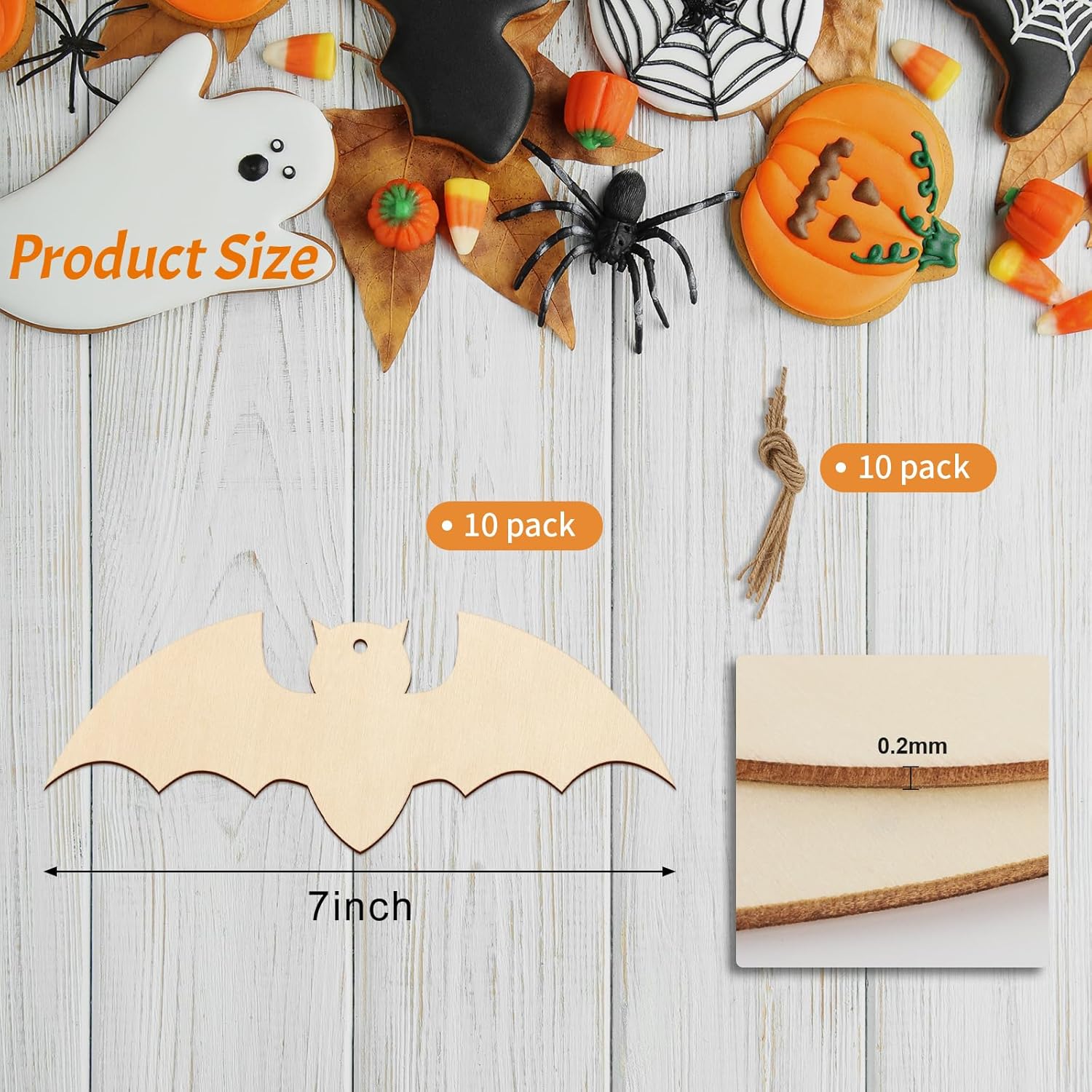 blank mdf bat shapes spooky