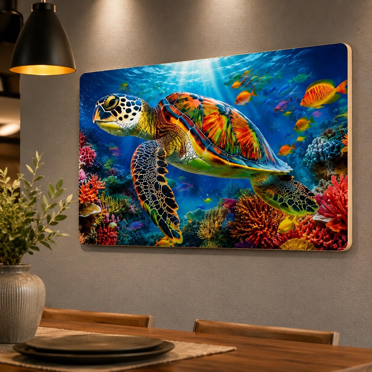 underwater coral reef wall painting