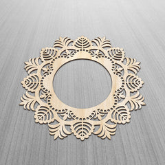 American Elm Mandala Wooden Wall Art Nature Inspired Botanical Design in Birch Plywood, Rustic Circle Decor