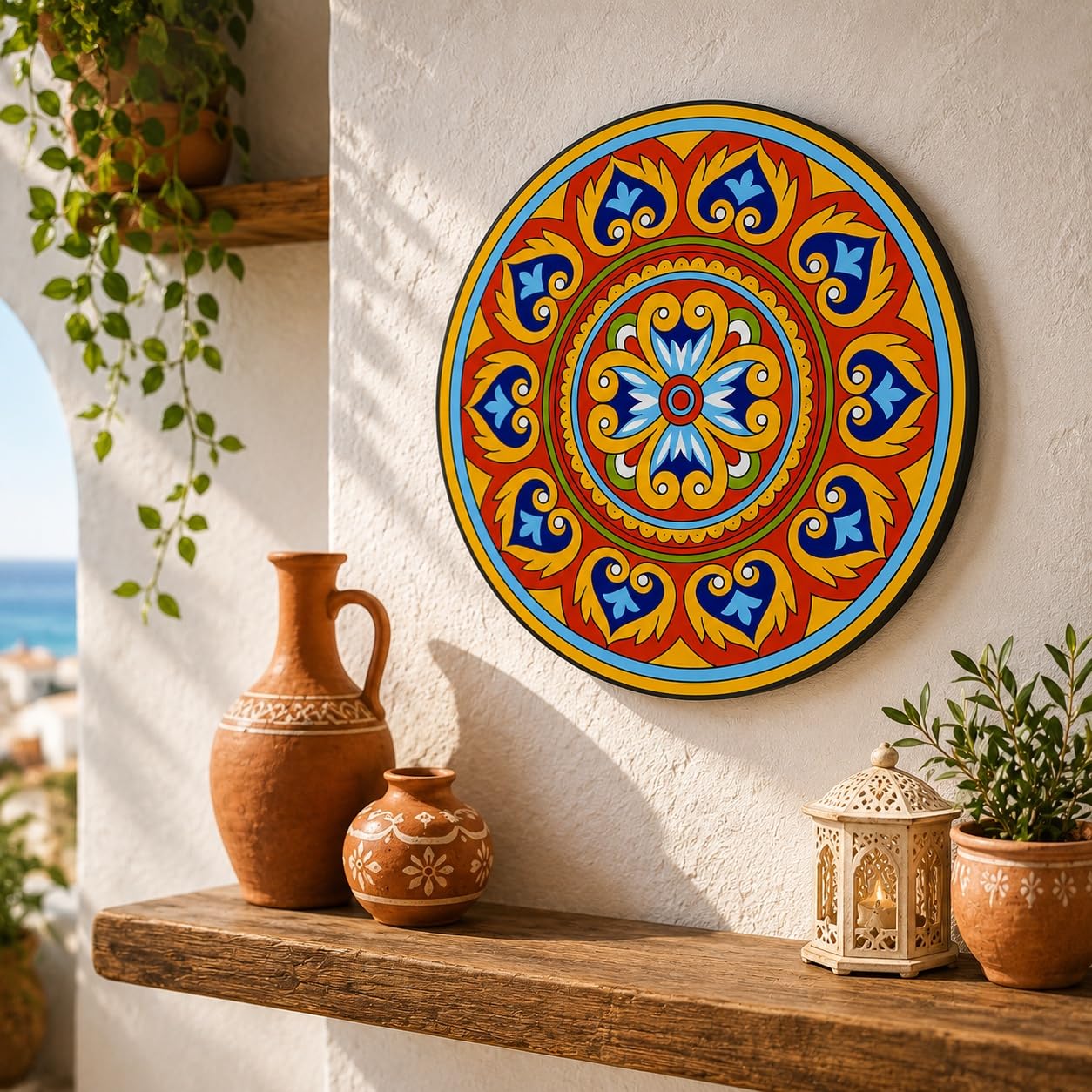 round mandala wall art for living room