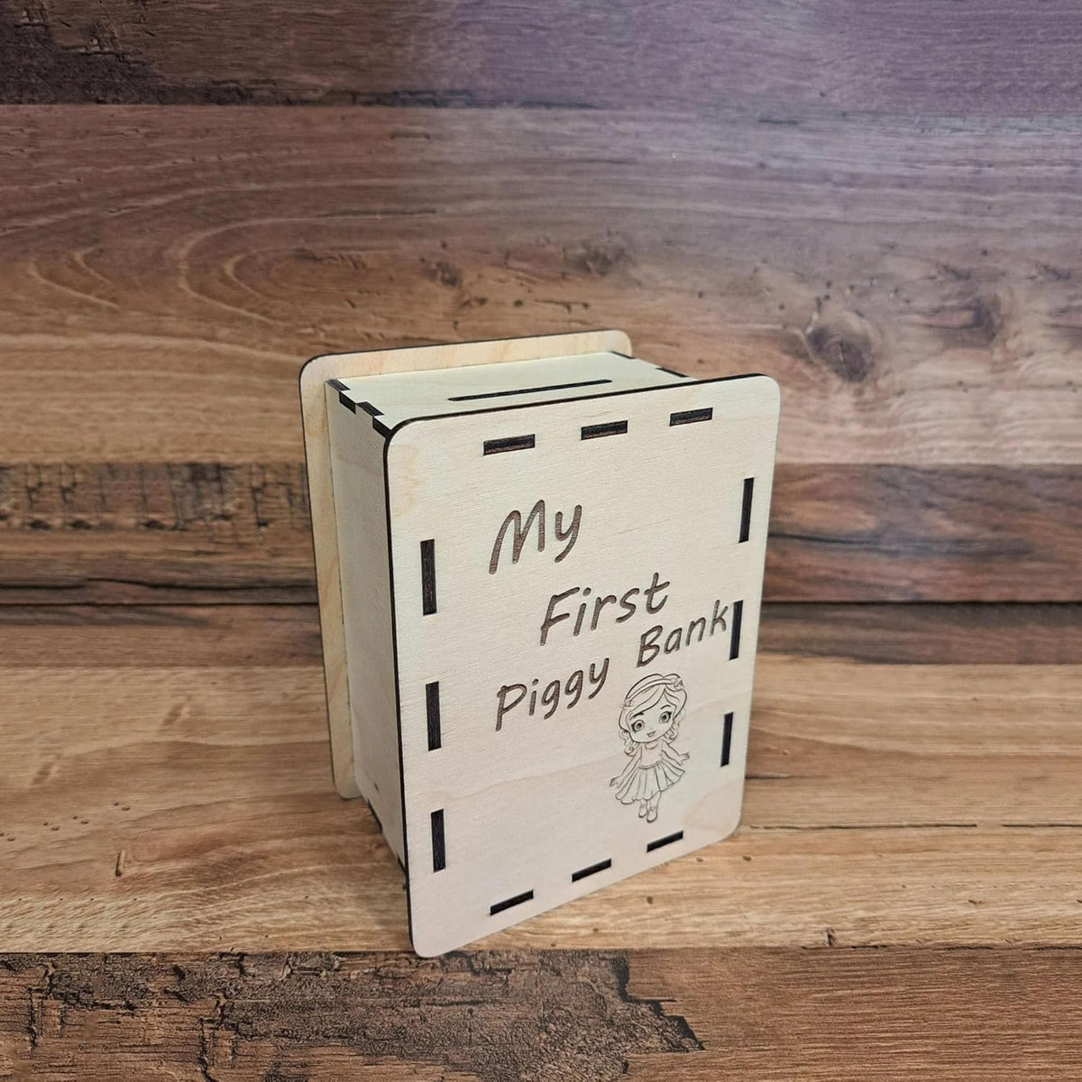 Cliths Wooden Piggy Bank Money Box for Kids & Adults Handmade Saving Cash Storage Box Ideal Birthday Gift