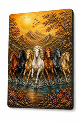 running horses wall art for living room