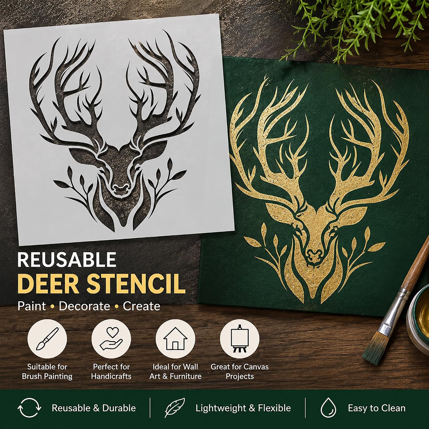 deer plastic stencil for diy painting