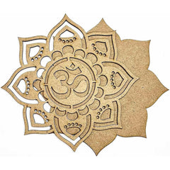 Decorative mandala with Om symbol on a white background
