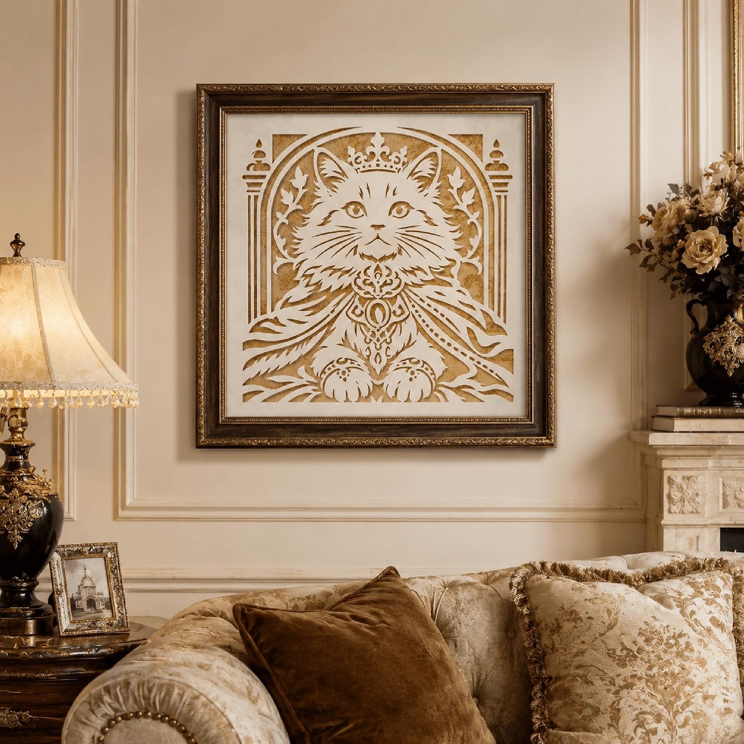 pet plastic cat stencil for diy art