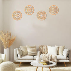 Living room with decorative wall art and a sofa