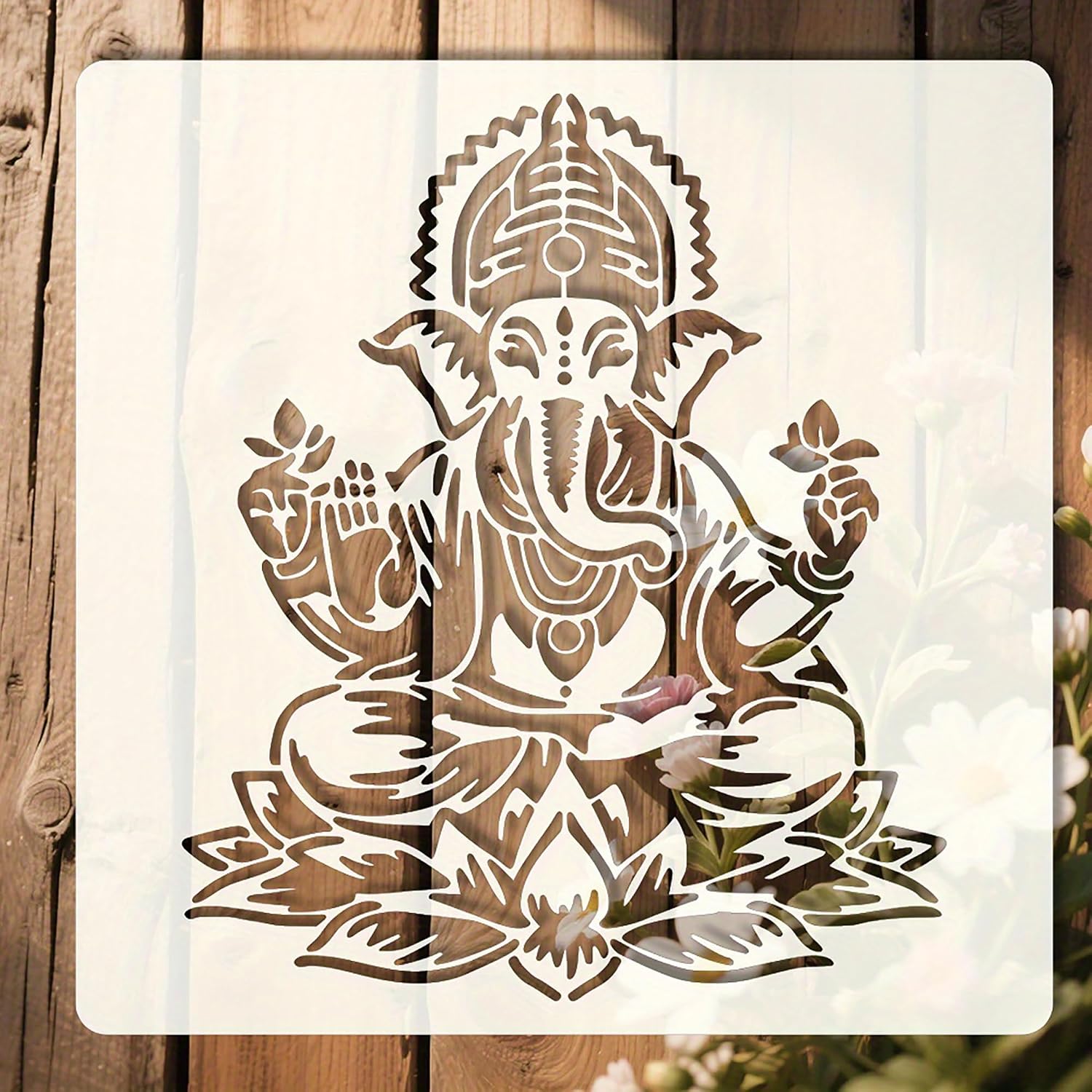 reusable ganesha template for acrylic art