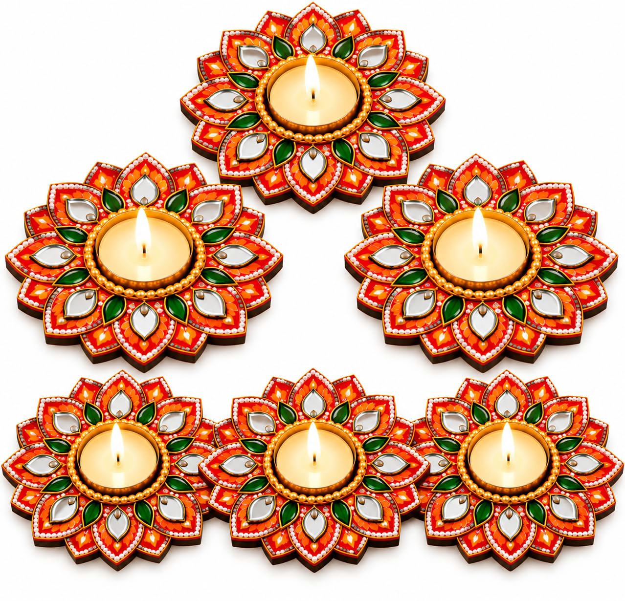 decorative flower candle stand for pooja decoration