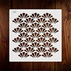Square PET Geometric Pattern Painting Stencil for DIY Wall, Wood, Furniture & Craft Art, Reusable Template, Pack of 1, Cliths