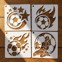 mini soccer stencil for diy painting