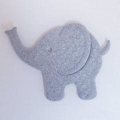 Cliths Grey Elephant Die Cut Felt Shapes for DIY Crafts Felt for Scrapbooking, Decorations, Kids Crafts, Card Making