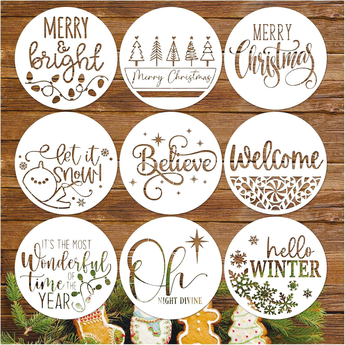 christmas stencils set