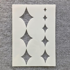 Pack of 6 Reusable Geometric Stencil Set, PET Painting Stencils with Star, Moon, Heart and Circle Patterns for DIY Art, Wall Decor, Wood and Scrapbooking, Cliths