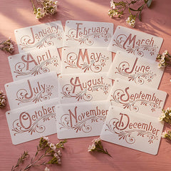 month name painting stencil set