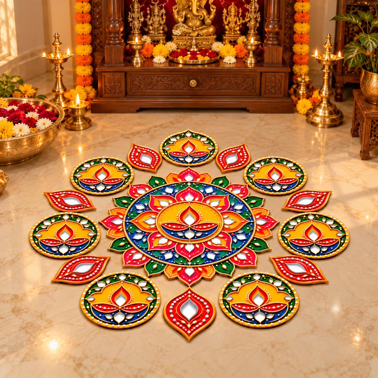 Ready to use rangoli decor for home entrance