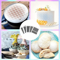 Cliths 5 Pcs Mermaid Theme Stencil Set for Kids and DIY Art Reusable Plastic Templates for Painting on Walls, Wood, Paper, Canvas, Scrapbooking, and Craft Projects