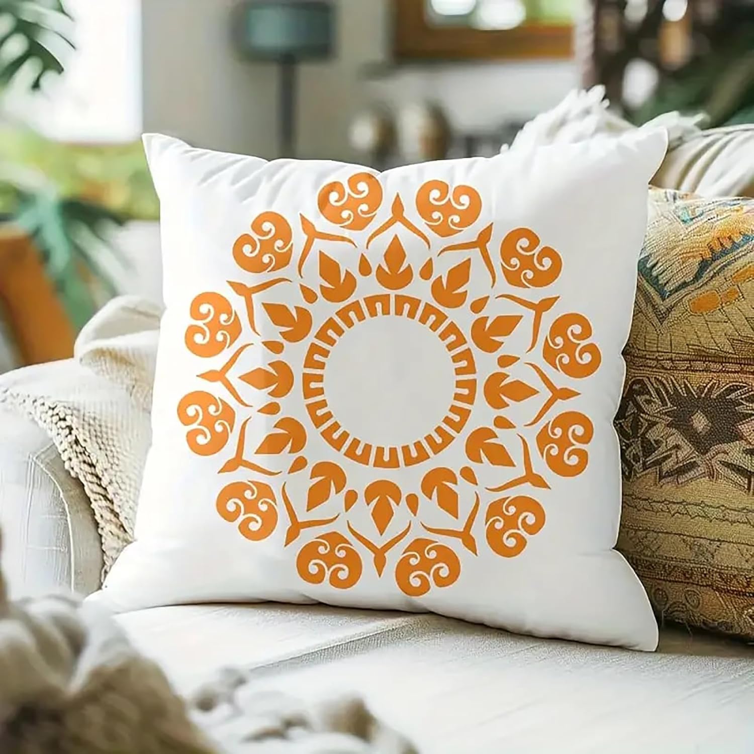 Mandala stencil for fabric design