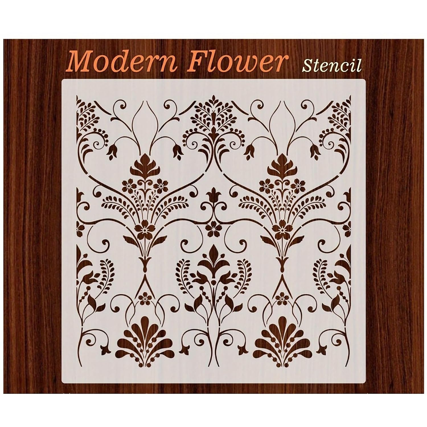 PET plastic flower stencil for wall painting