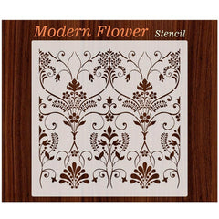 PET plastic flower stencil for wall painting