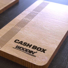 Cliths Large Money Box Cash Storage Box MDF Tip Jar for Donations, Savings, and Tips