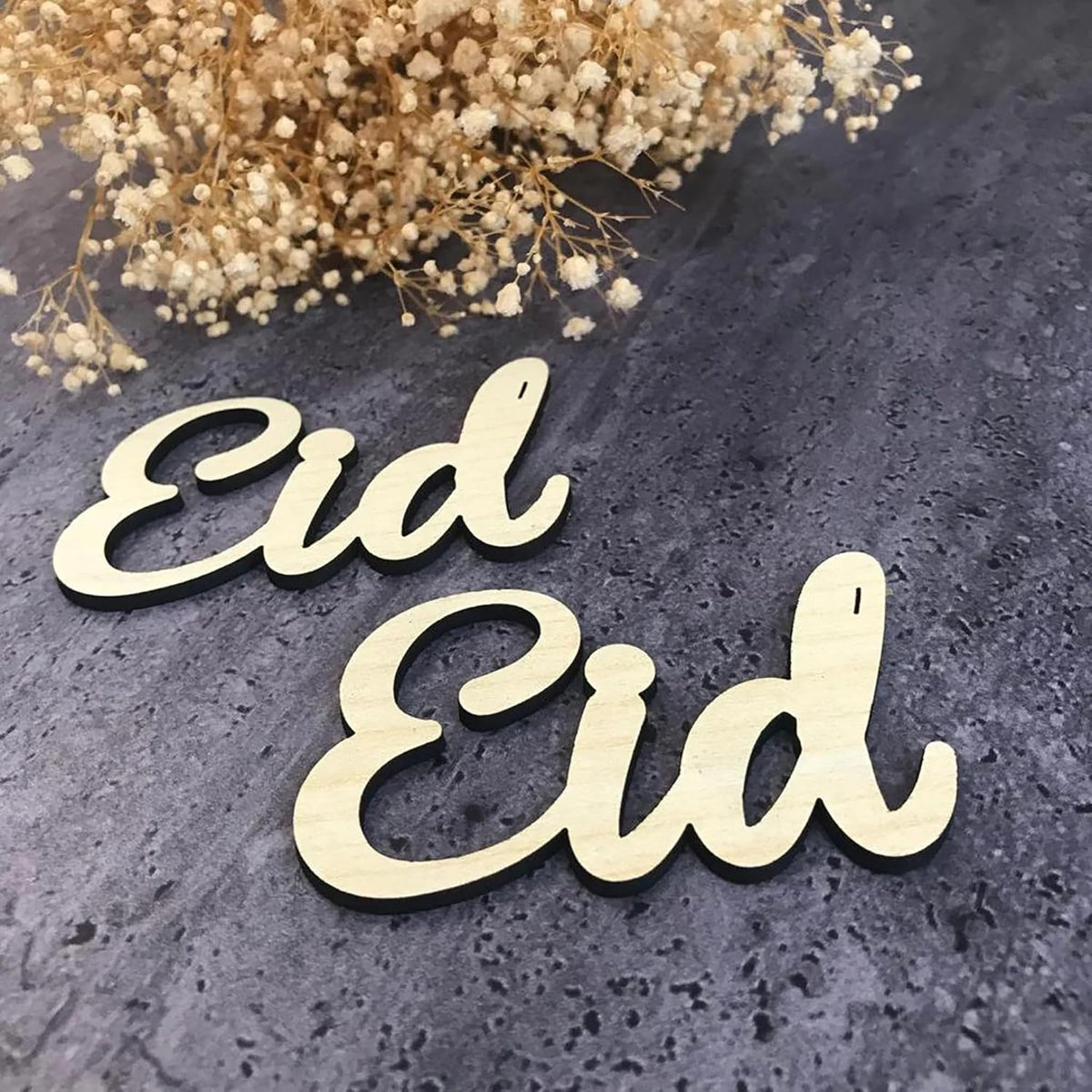 Cliths Set of 24 Ramadan Place Cards Wooden Round Signs Eid Mubarak Table Decor Muslim Home Gift