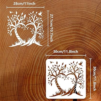 tree pattern painting stencil for furniture