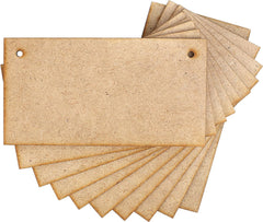 Set of brown paper tags with holes on a white background