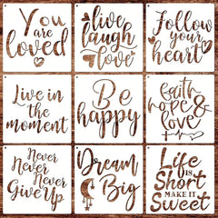 Inspirational quote stencils